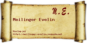 Meilinger Evelin névjegykártya